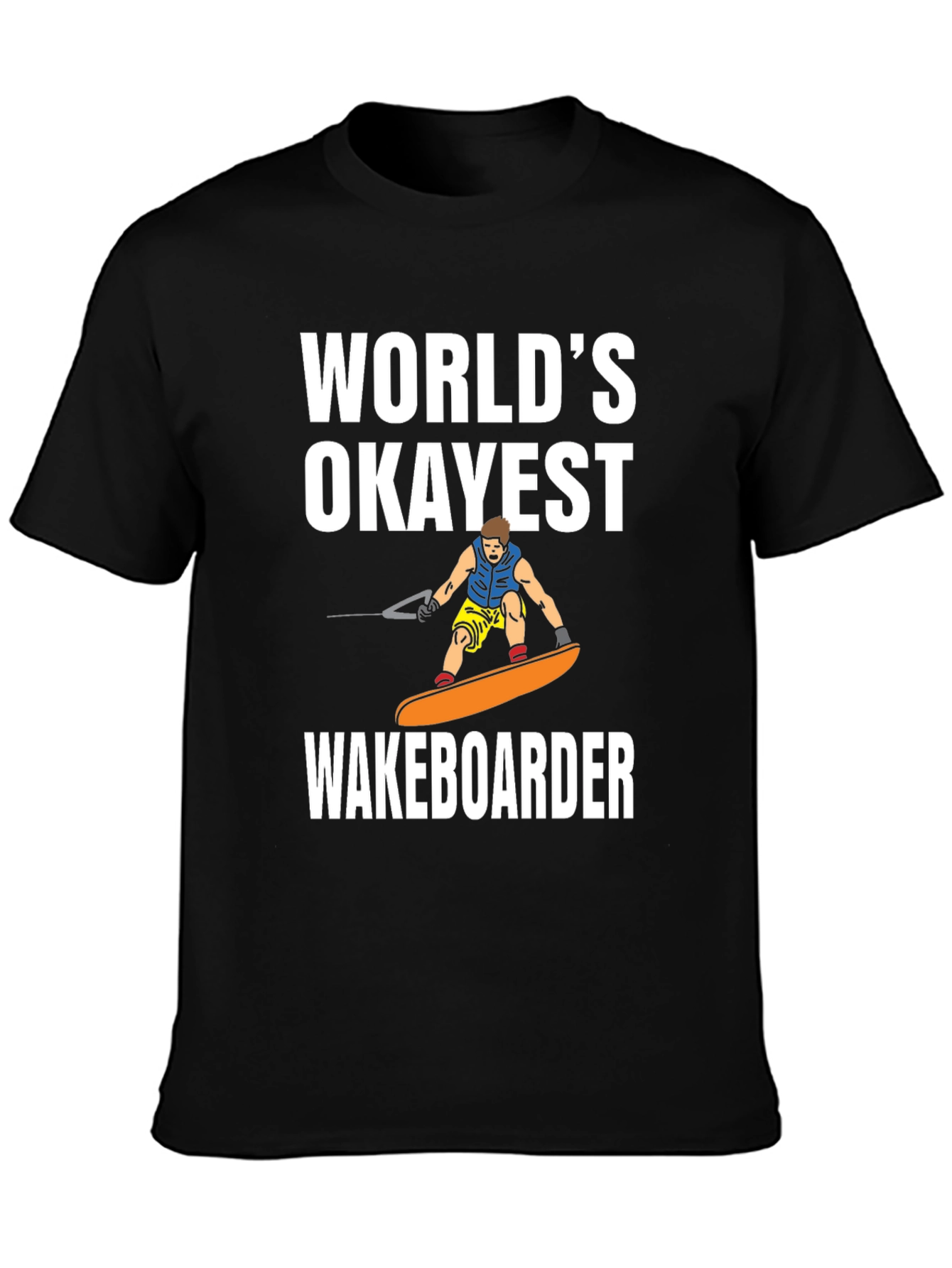 Camiseta Negra: El Wakeboarder Más Okey del Mundo