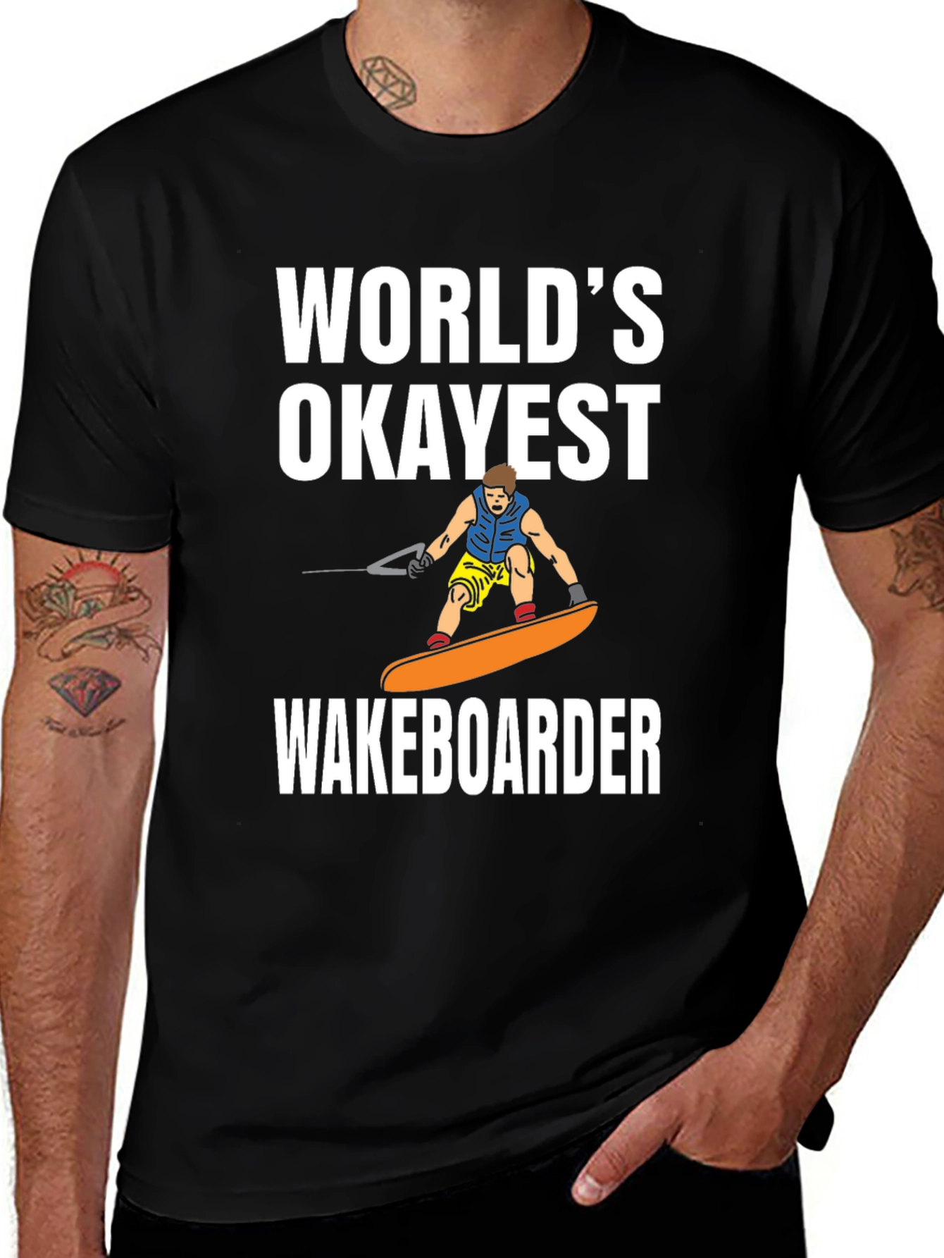 Camiseta Negra: El Wakeboarder Más Okey del Mundo