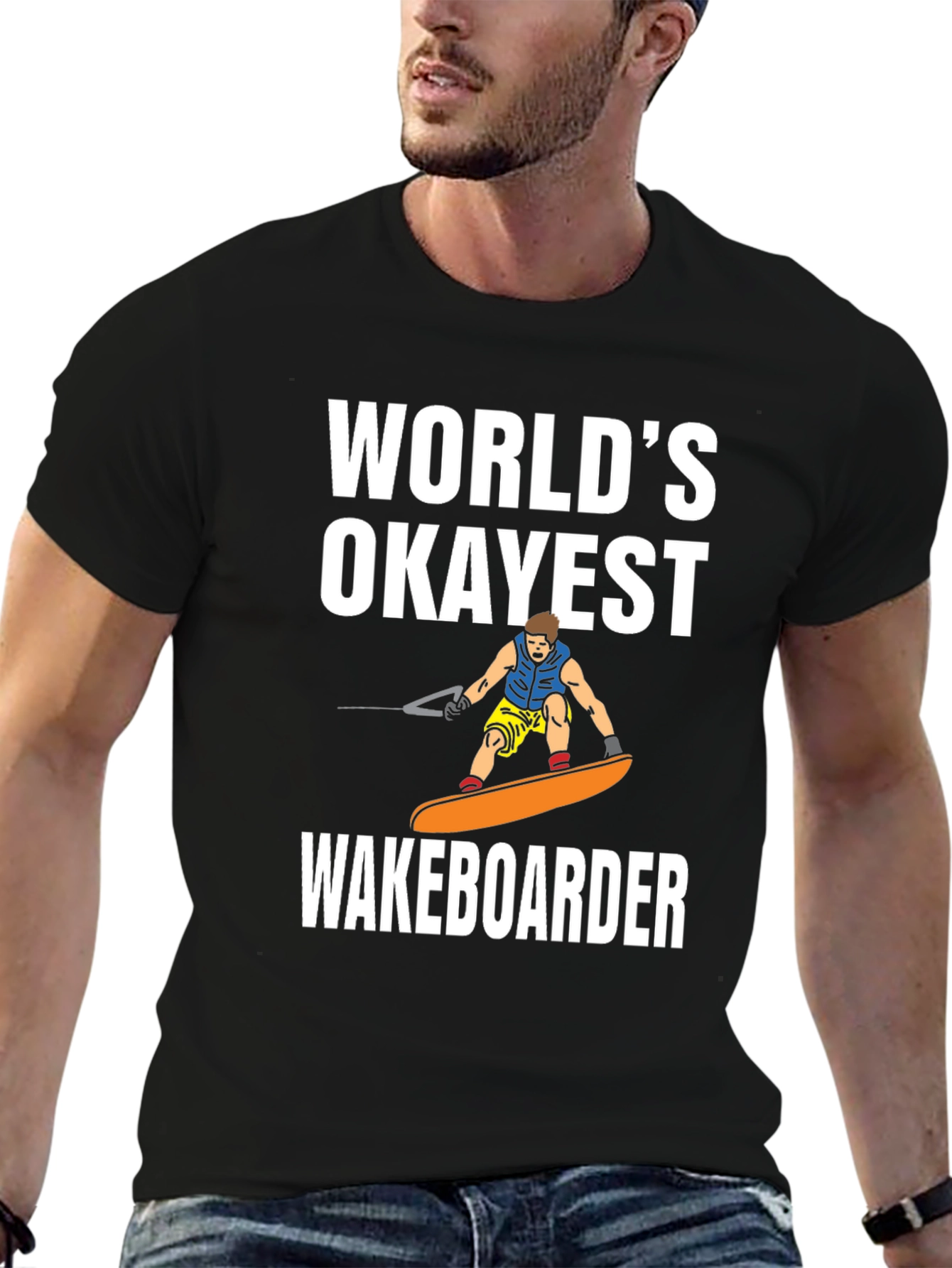 Camiseta Negra: El Wakeboarder Más Okey del Mundo