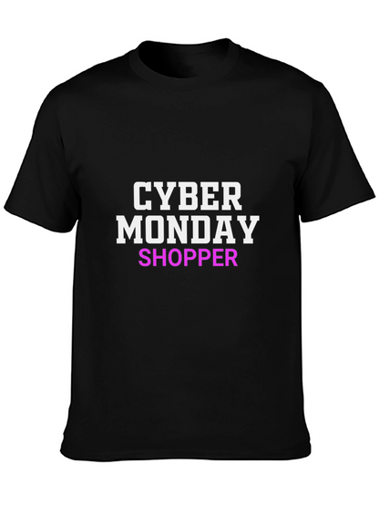 Camiseta Negra Cyber Monday Shopper