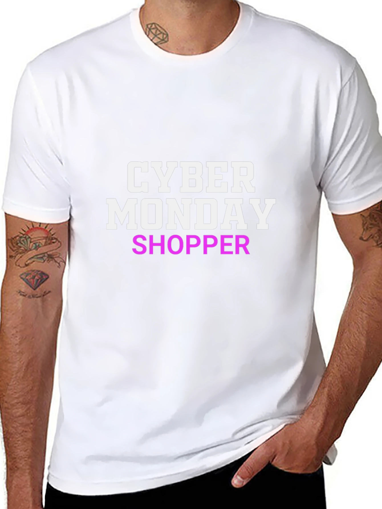Camiseta Negra Cyber Monday Shopper