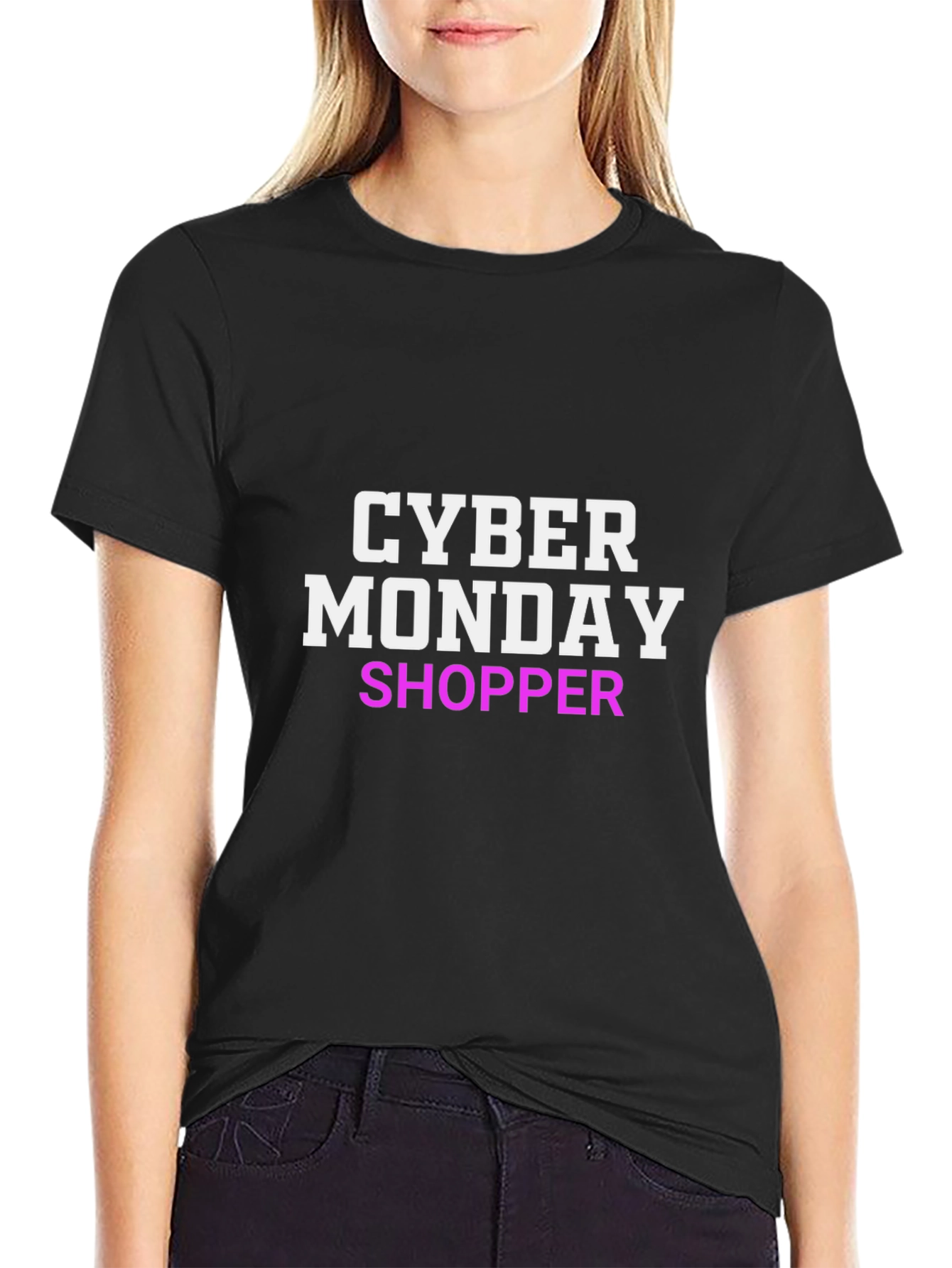 Camiseta Negra Cyber Monday Shopper