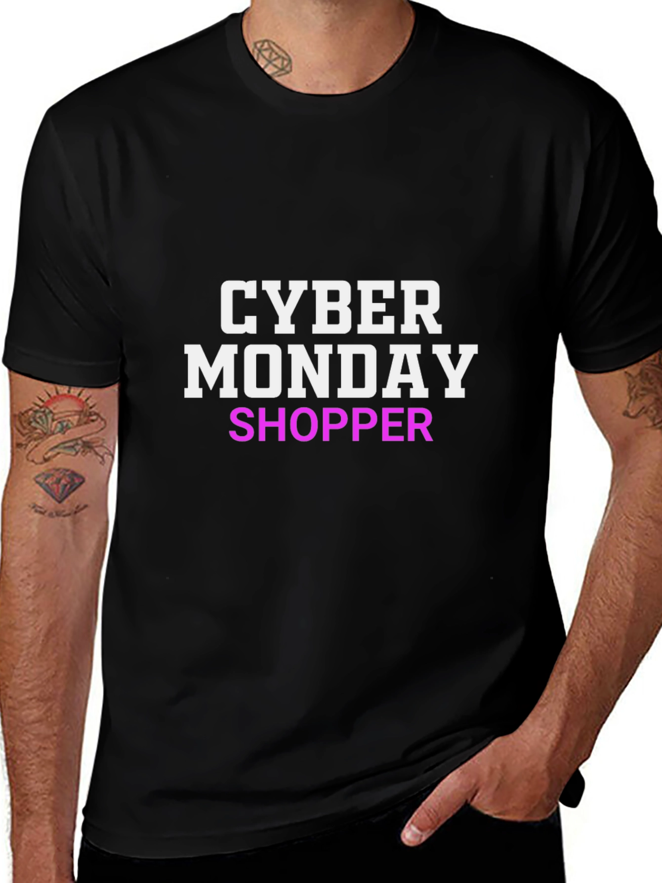 Camiseta Negra Cyber Monday Shopper