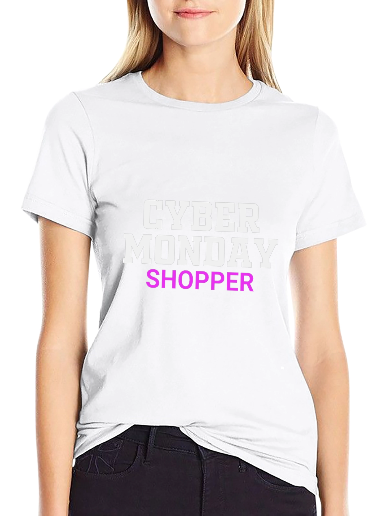 Camiseta Negra Cyber Monday Shopper