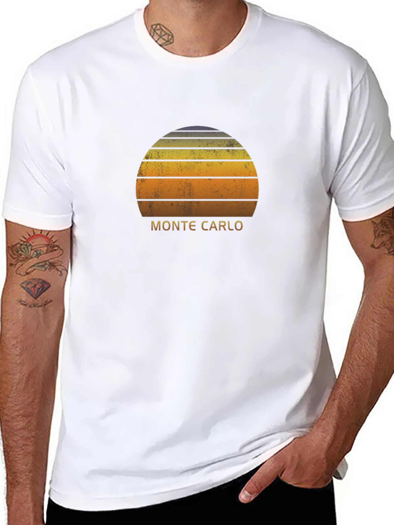 Camiseta Negra Retro Monte Carlo