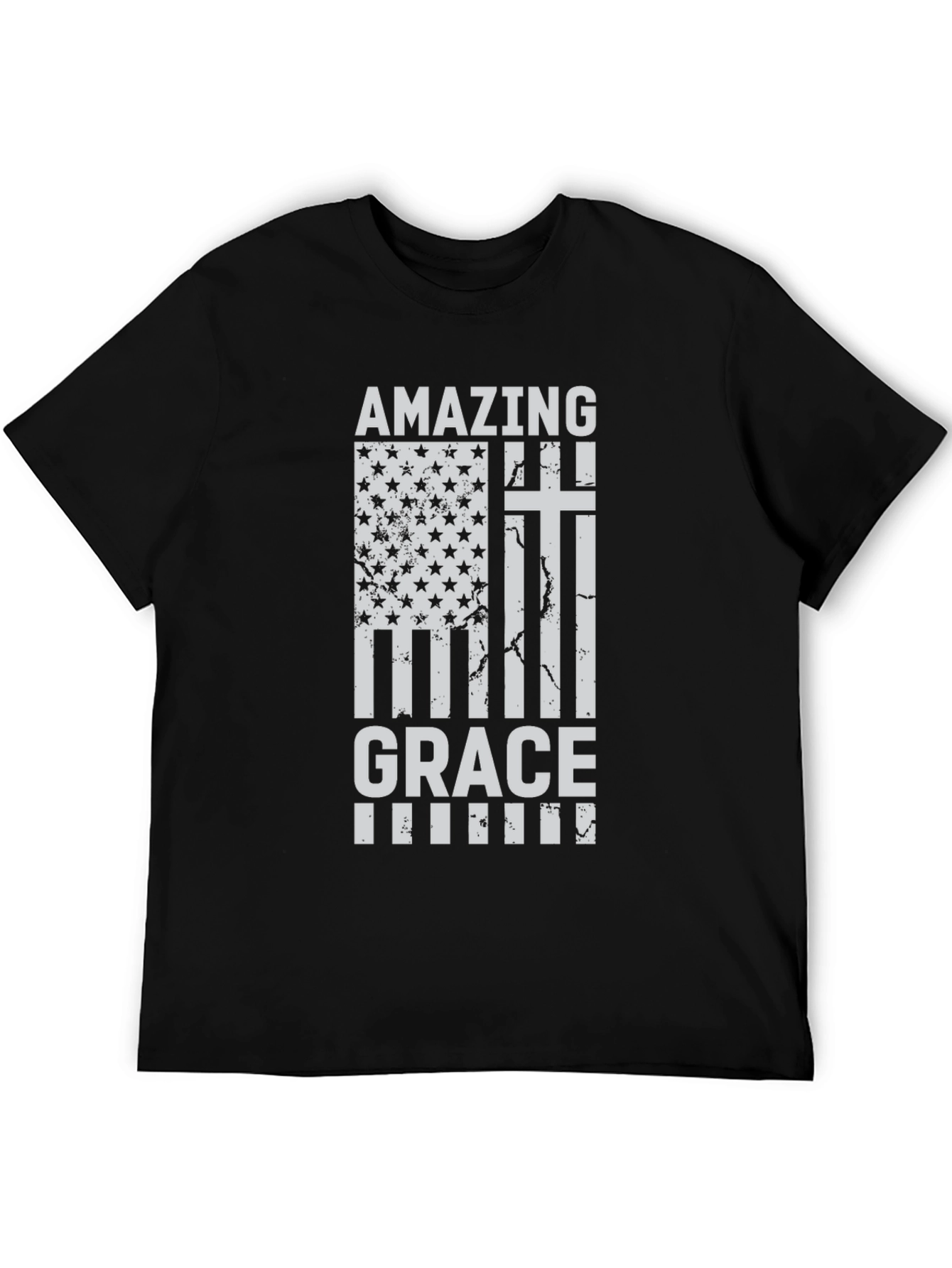 Camiseta Cristiana Amazing Grace - Diseño Patriótico