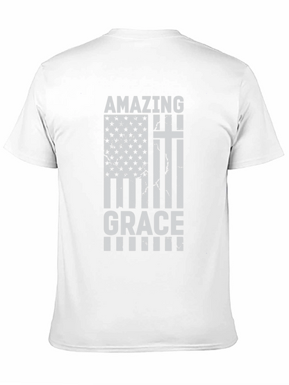 Camiseta Cristiana Amazing Grace - Diseño Patriótico