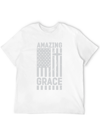 Camiseta Cristiana Amazing Grace - Diseño Patriótico