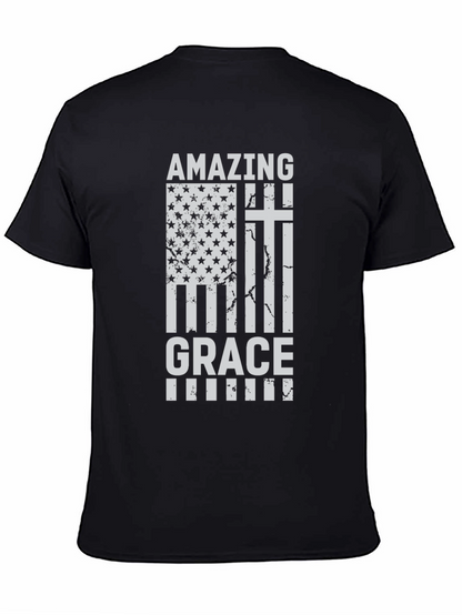 Camiseta Cristiana Amazing Grace - Diseño Patriótico