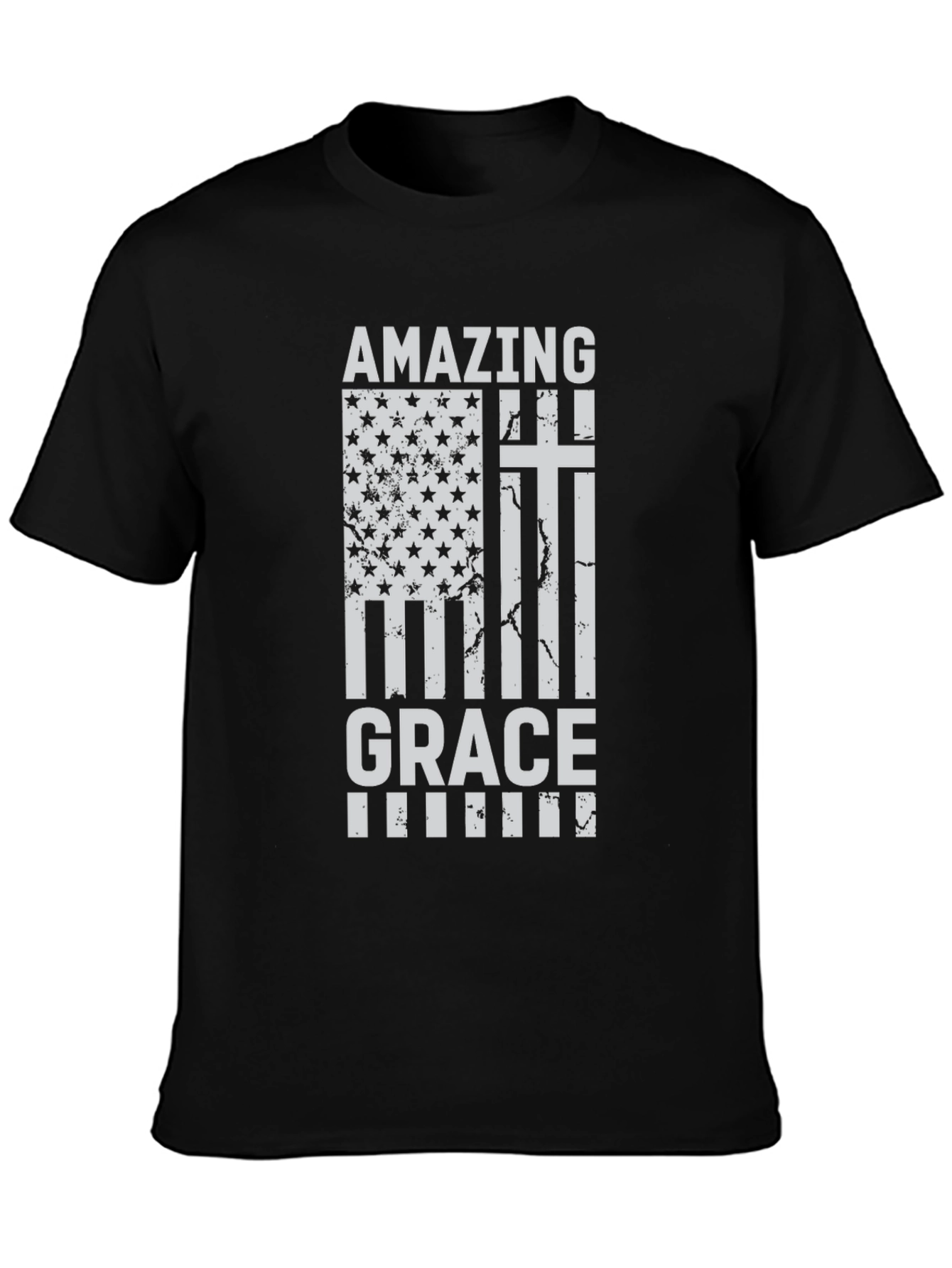 Camiseta Cristiana Amazing Grace - Diseño Patriótico
