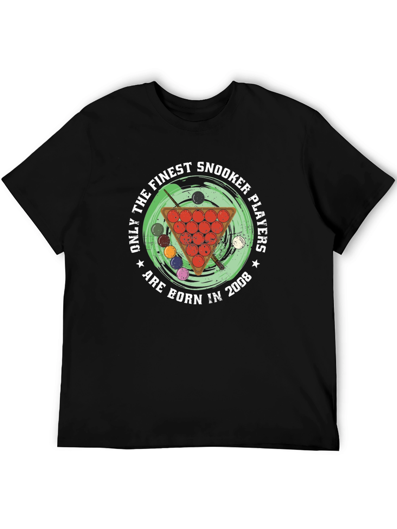 Camiseta Negra Snooker Players Born 2008