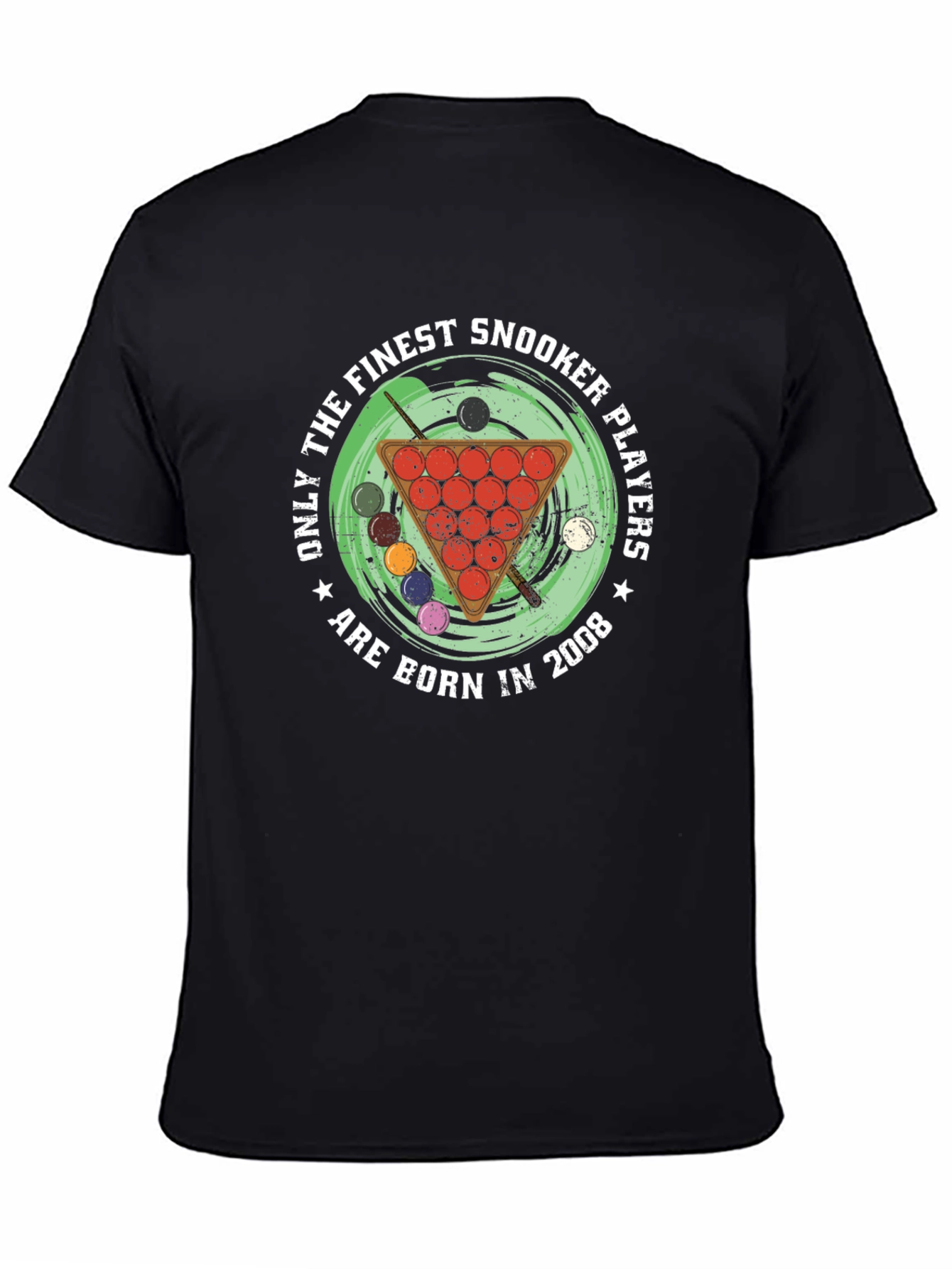 Camiseta Negra Snooker Players Born 2008