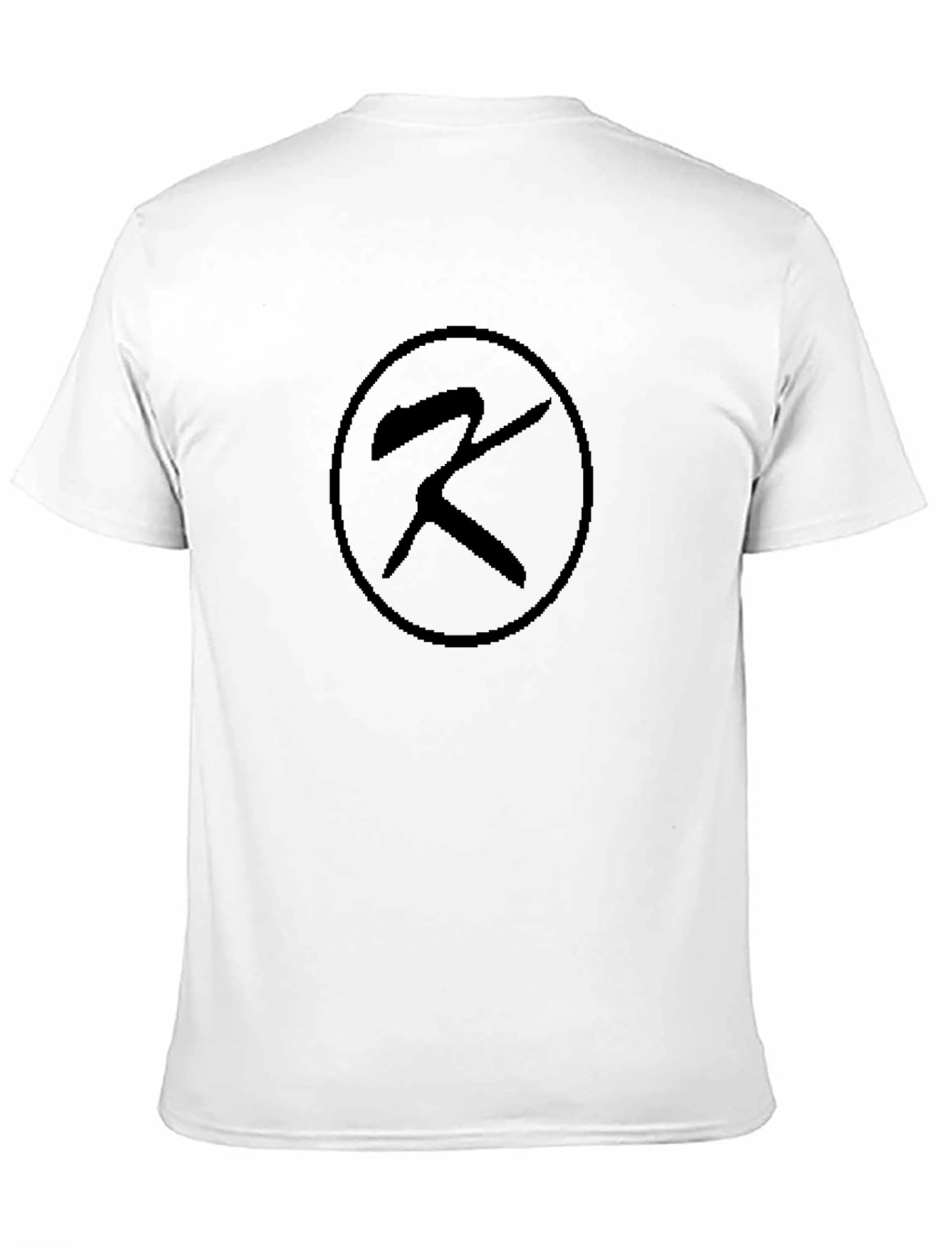 Camiseta Negra con Diseño Abstracto Circular