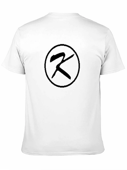 Camiseta Negra con Diseño Abstracto Circular