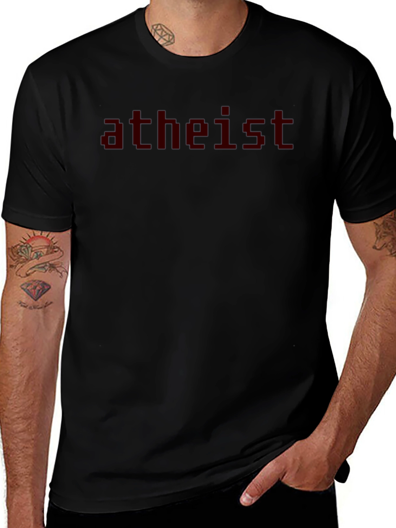 Camiseta Negra Atheist para Hombre