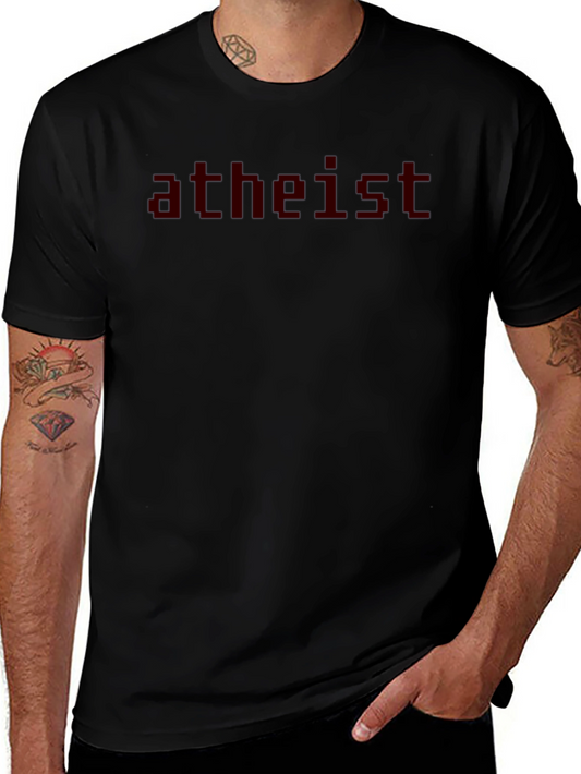 Camiseta Negra Atheist para Hombre