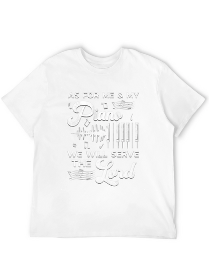 Camiseta Negra Piano y Servicio Religioso
