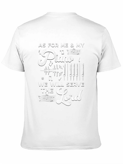 Camiseta Negra Piano y Servicio Religioso