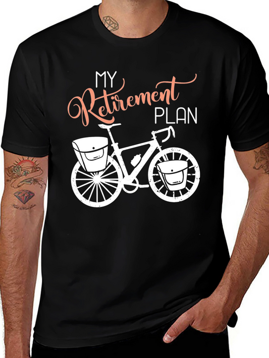 Camiseta Negra Plan de Jubilación Bicicleta
