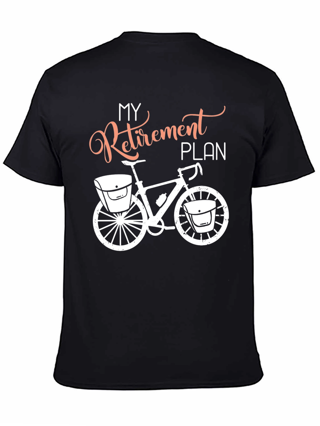 Camiseta Negra Plan de Jubilación Bicicleta