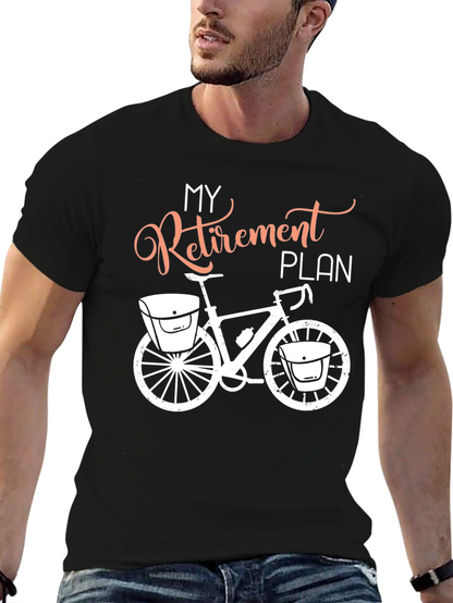 Camiseta Negra Plan de Jubilación Bicicleta