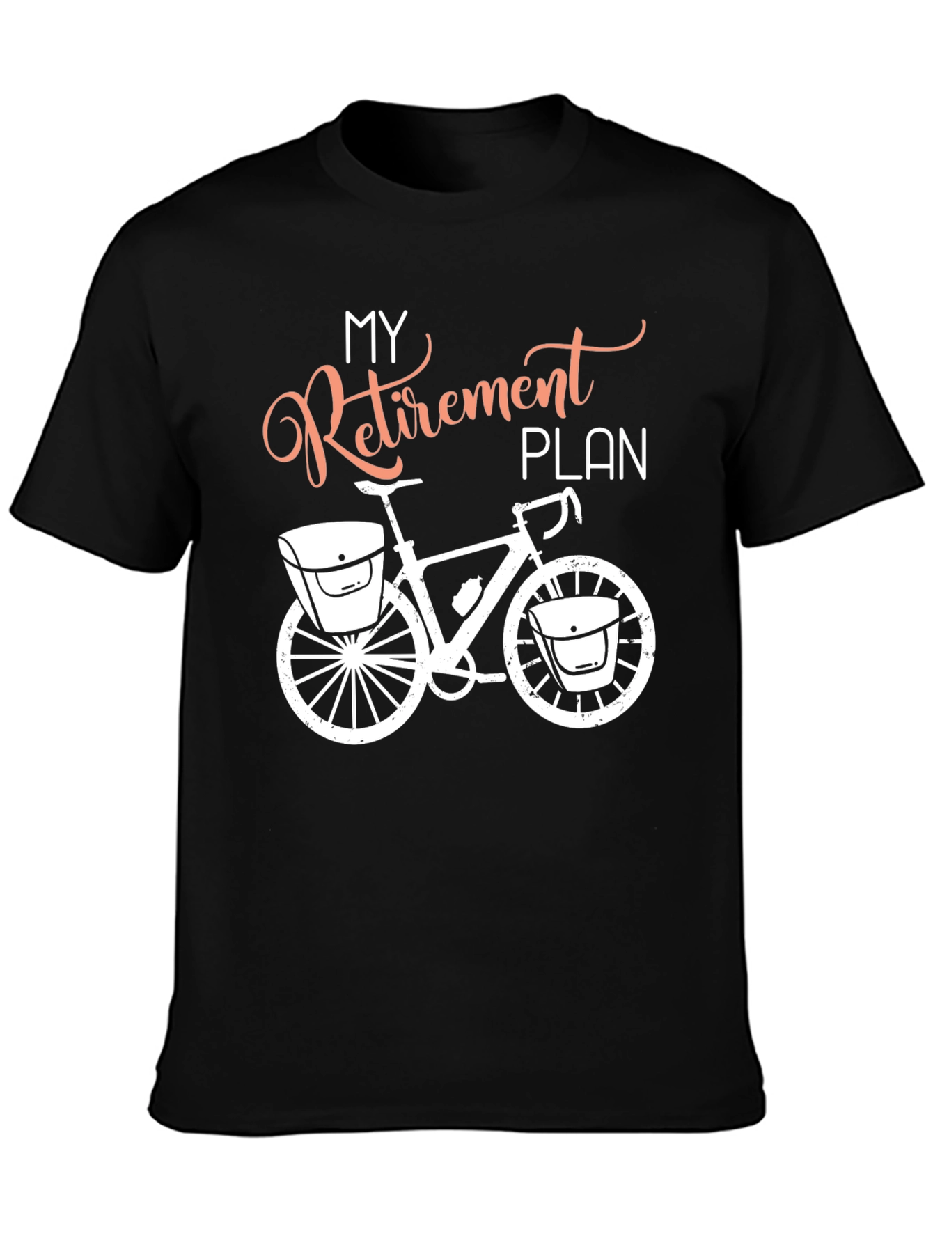 Camiseta Negra Plan de Jubilación Bicicleta