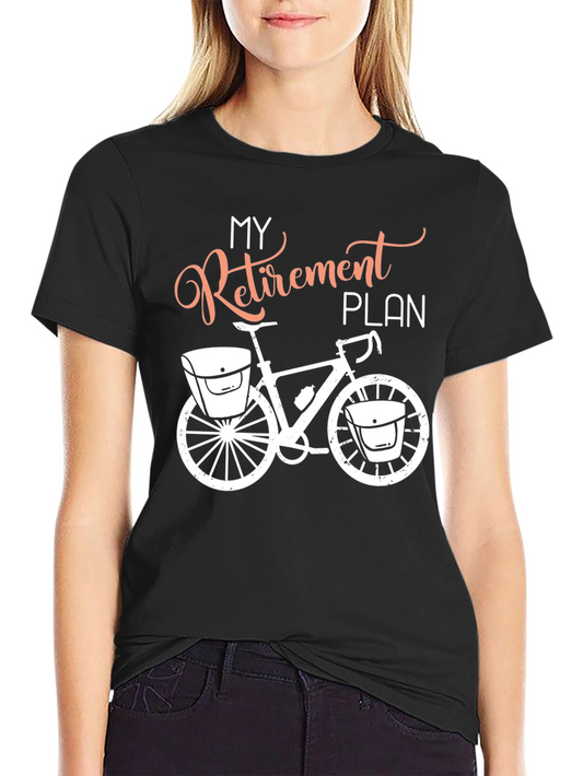 Camiseta Negra Plan de Jubilación Bicicleta