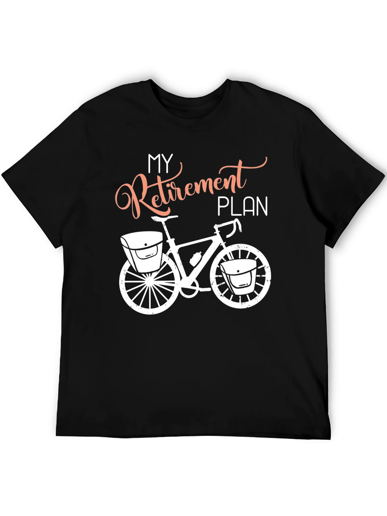Camiseta Negra Plan de Jubilación Bicicleta