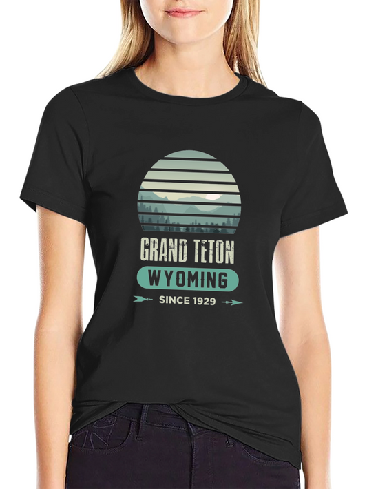Camiseta Grand Teton Wyoming - Diseño Retro Vintage