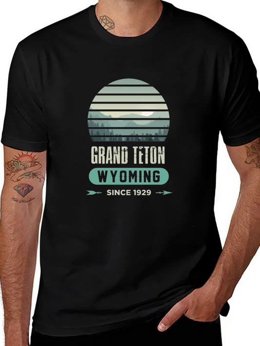Camiseta Grand Teton Wyoming - Diseño Retro Vintage