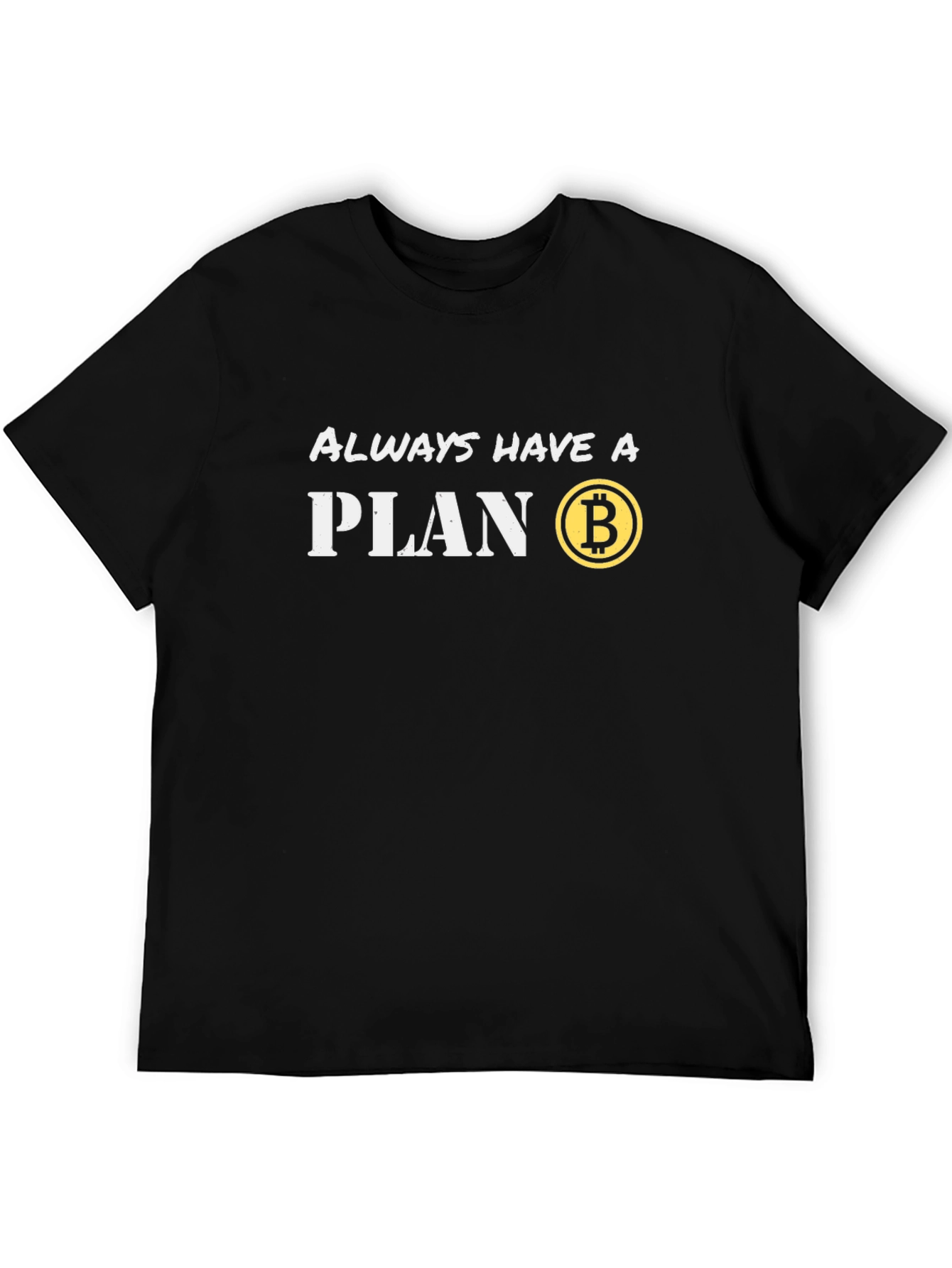 Camiseta Hombre Bitcoin - Siempre Ten un Plan