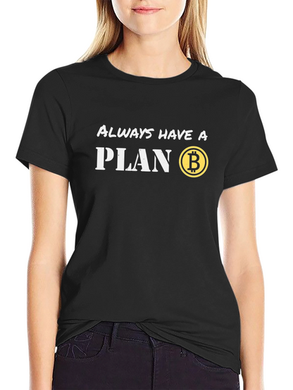 Camiseta Hombre Bitcoin - Siempre Ten un Plan