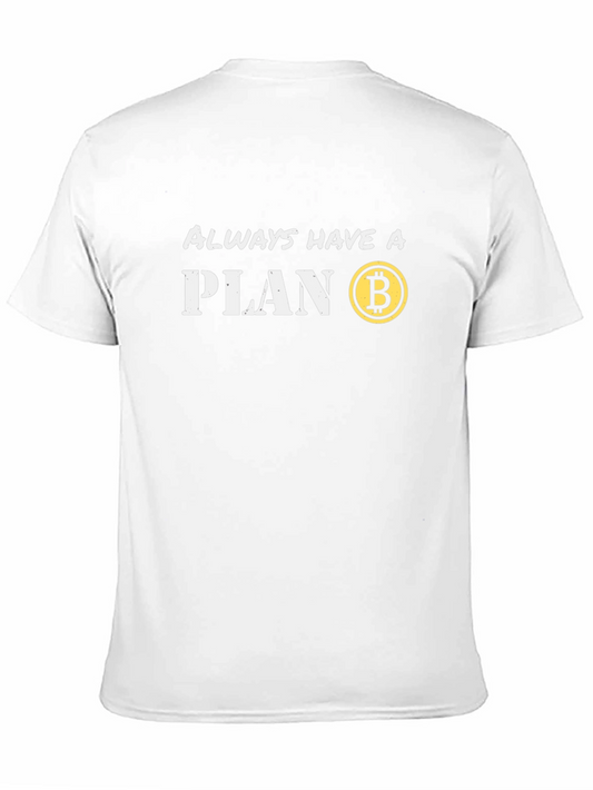 Camiseta Hombre Bitcoin - Siempre Ten un Plan