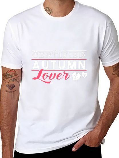 Camiseta Negra Autumn Lover para Aficionados al Otoño