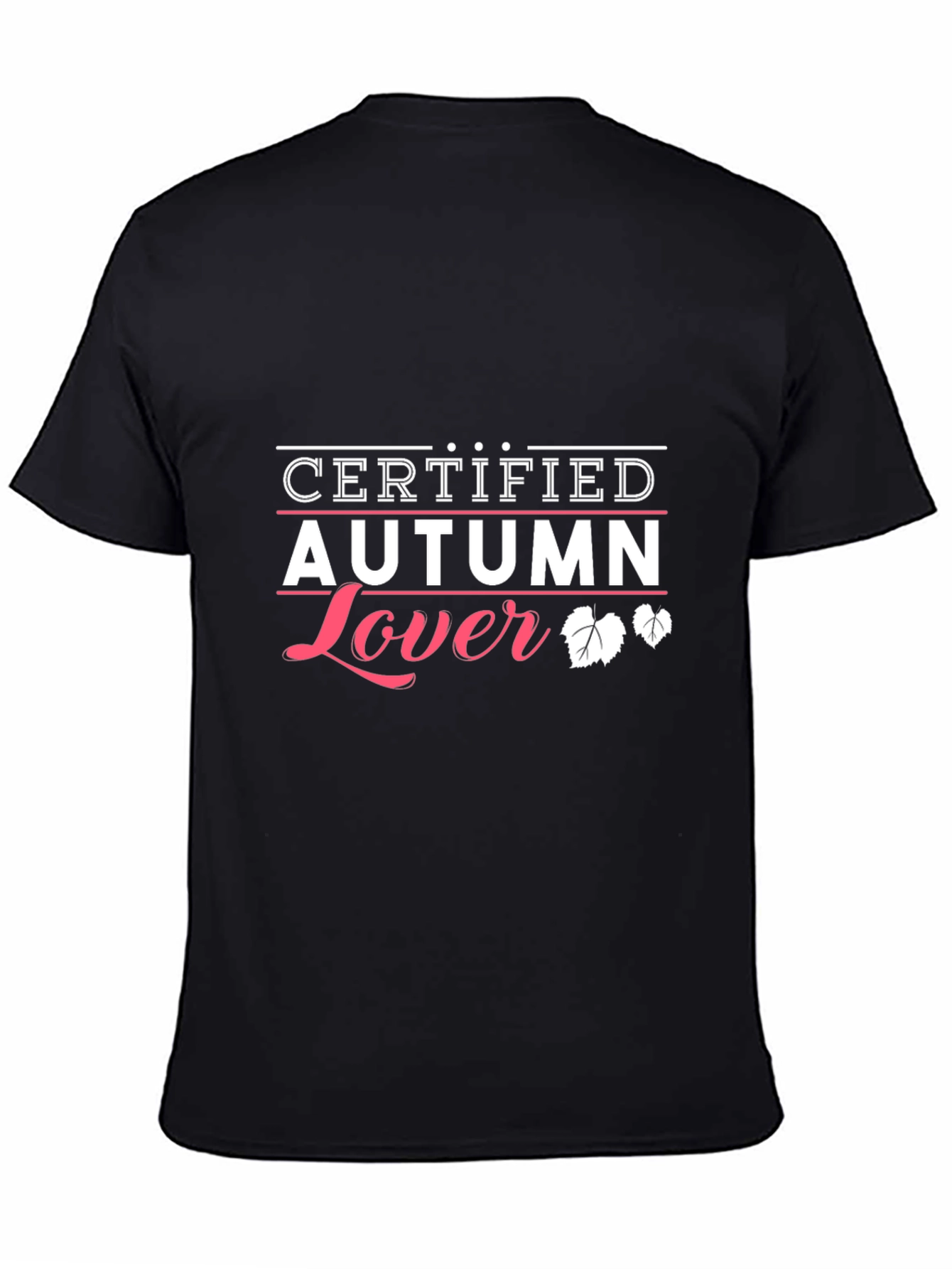 Camiseta Negra Autumn Lover para Aficionados al Otoño
