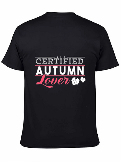 Camiseta Negra Autumn Lover para Aficionados al Otoño