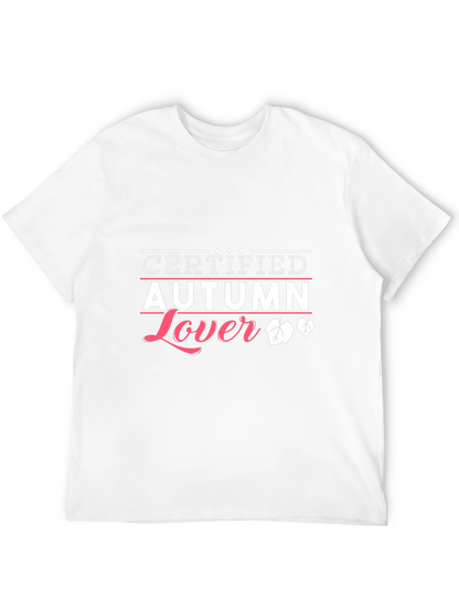 Camiseta Negra Autumn Lover para Aficionados al Otoño