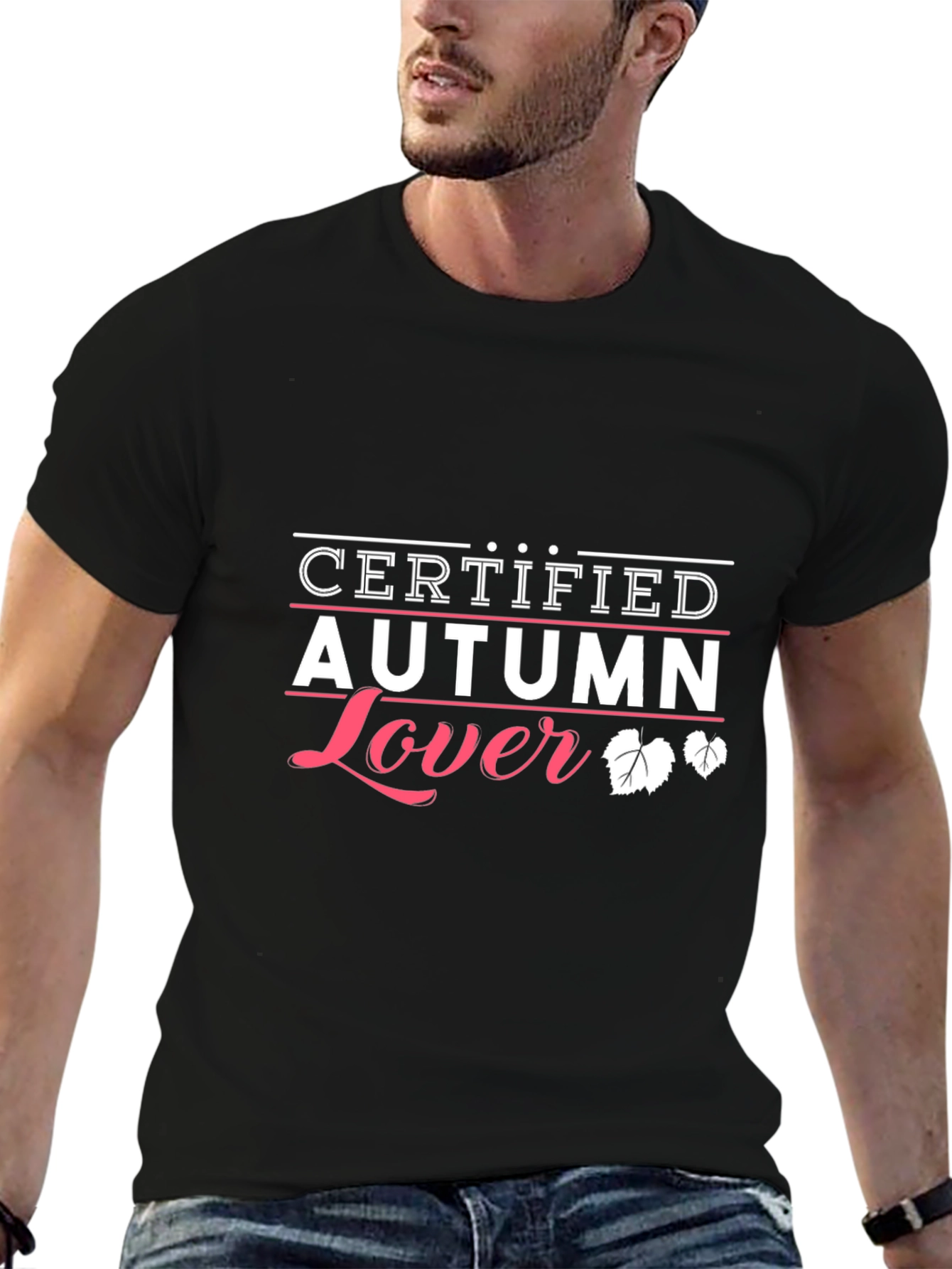 Camiseta Negra Autumn Lover para Aficionados al Otoño