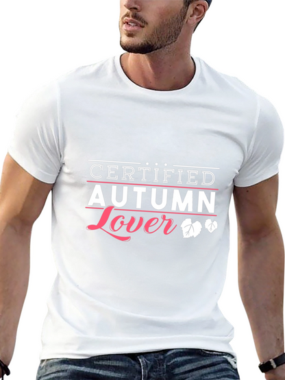 Camiseta Negra Autumn Lover para Aficionados al Otoño