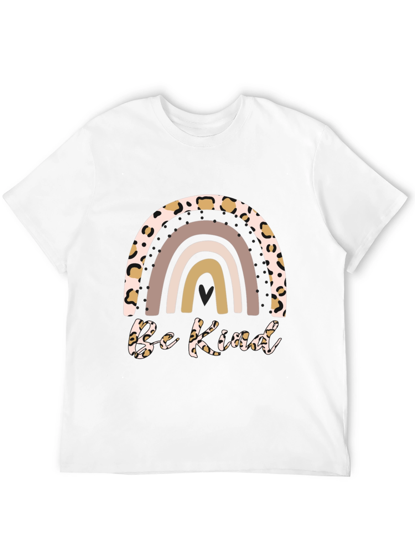 Camiseta Sé Amable con Arcoíris Animal Print