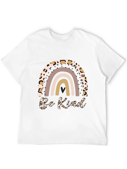 Camiseta Sé Amable con Arcoíris Animal Print