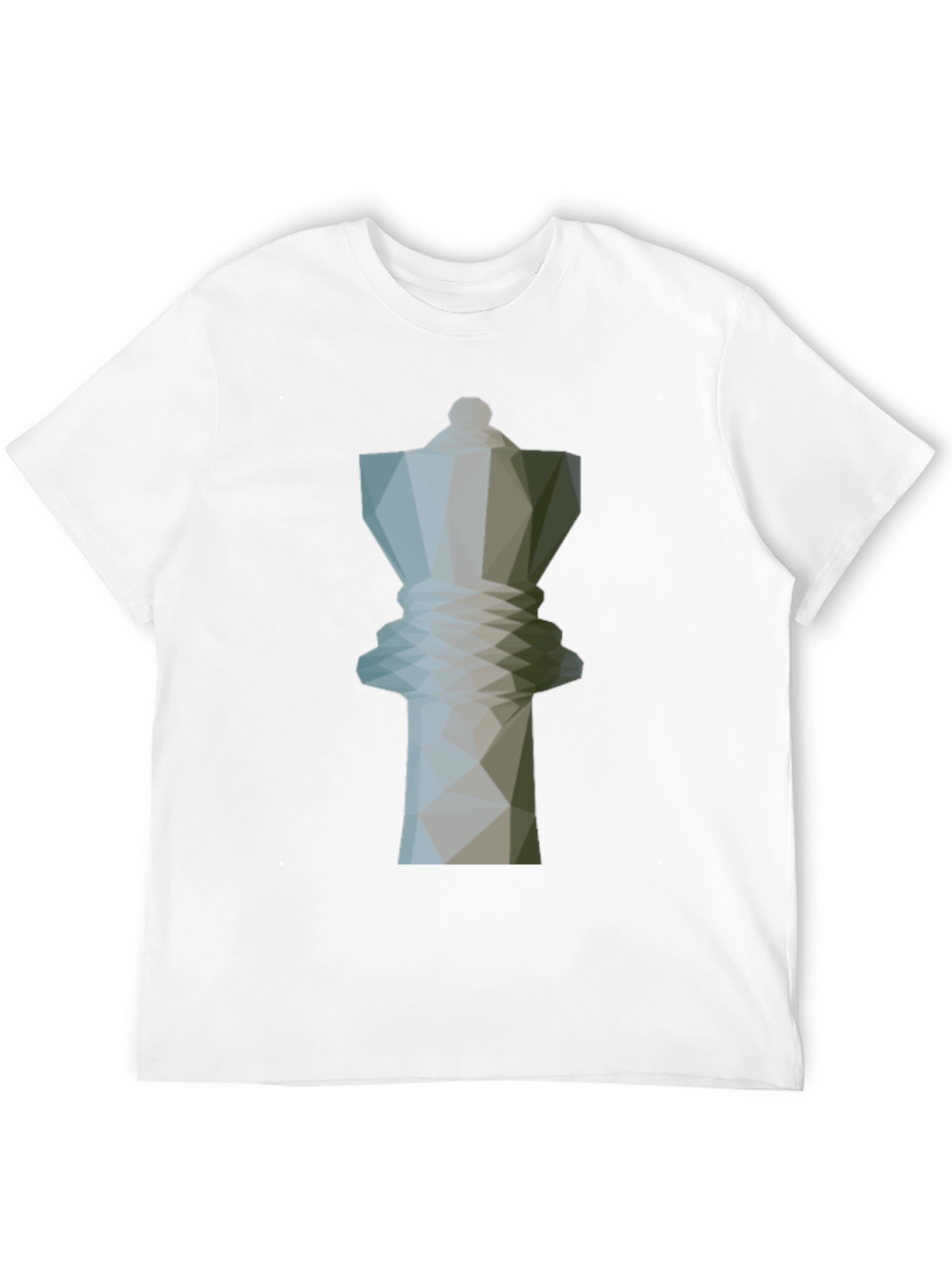 Camiseta Negra Ajedrez Reina Diseño Geométrico