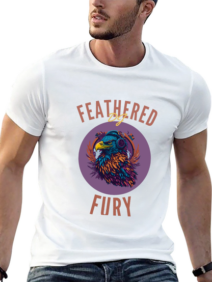 Camiseta Hombre Diseño Águila DJ - Feathered Fury