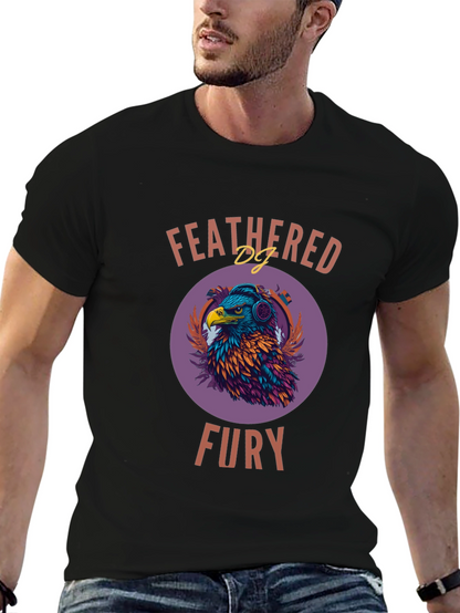 Camiseta Hombre Diseño Águila DJ - Feathered Fury