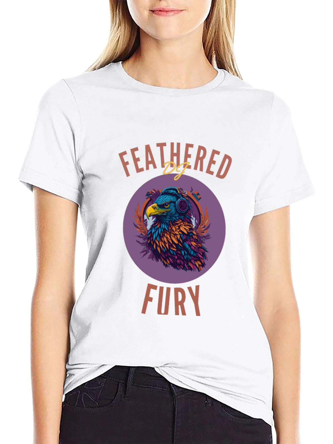 Camiseta Hombre Diseño Águila DJ - Feathered Fury