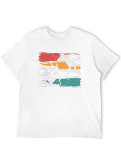 Camiseta Negra con Estampado Retro de Vacas