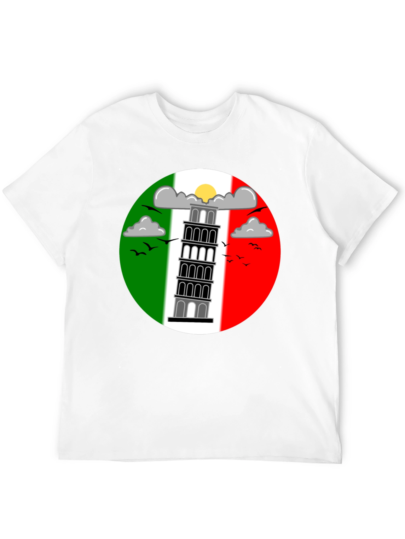 Camiseta Negra Torre de Pisa Italia