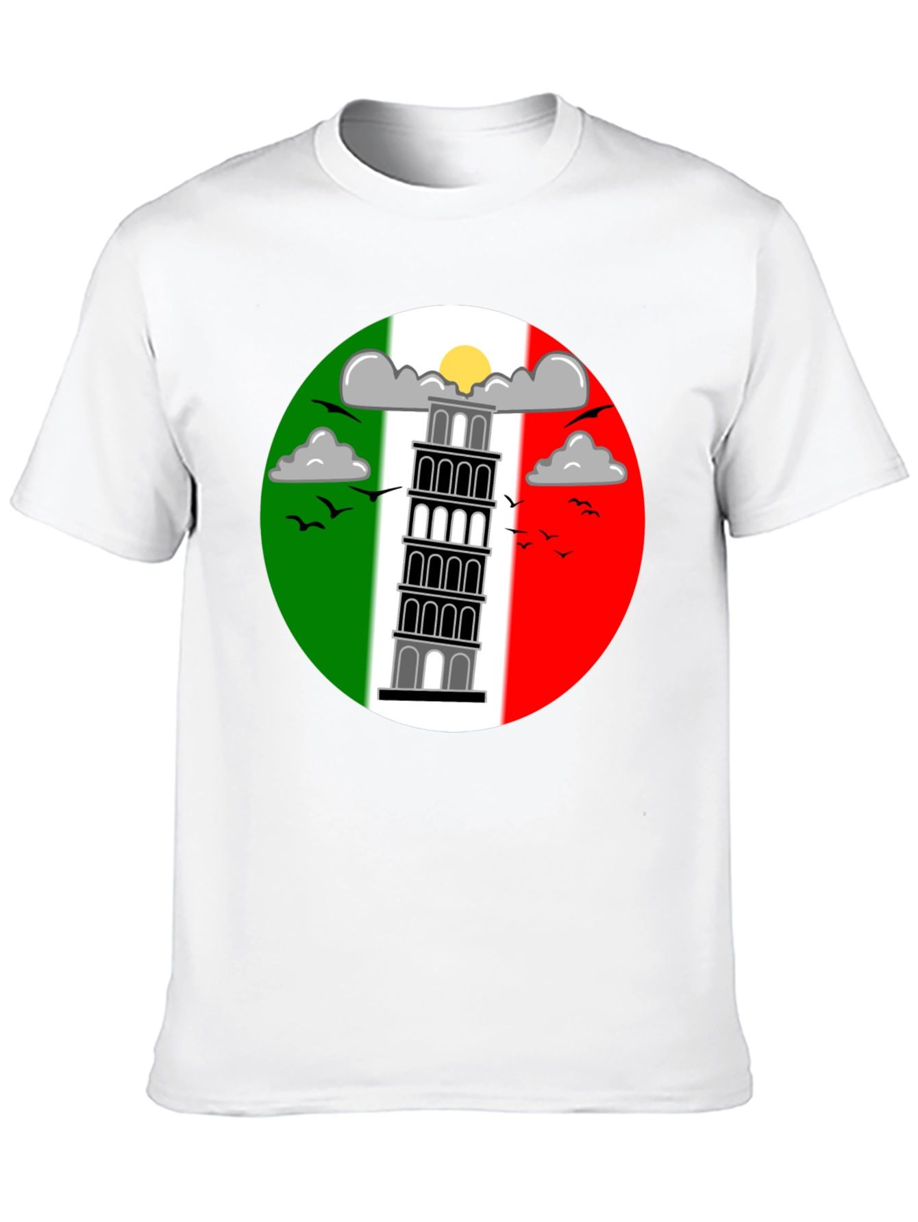 Camiseta Negra Torre de Pisa Italia