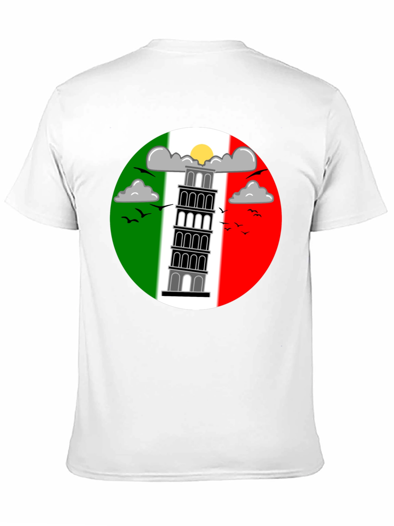 Camiseta Negra Torre de Pisa Italia