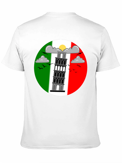 Camiseta Negra Torre de Pisa Italia
